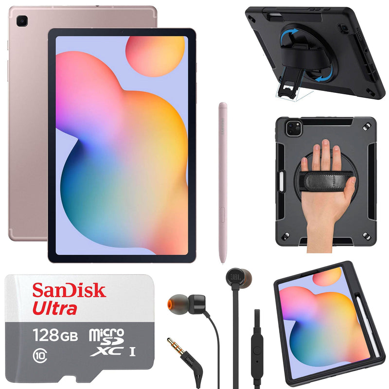 Samsung Galaxy Tab S6 Lite 2024 - 10.4" 64GB WiFi Tablet with S Pen & Case Bundle - Chiffon Pink