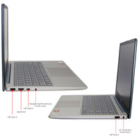 HP 14" HD Windows Laptop AMD Athlon 7120 - 4GB RAM, 128GB UFS (Moonlight Blue) with Laptop Bag and Cables