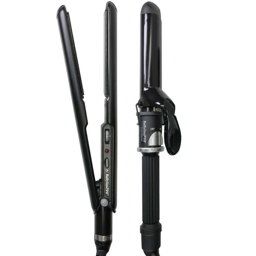 BaBylissPRO Ceramic Flat Iron & Curler Set