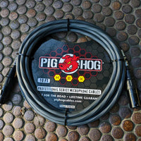 Pig Hog Hex Series Grey Mic Cable 10ft