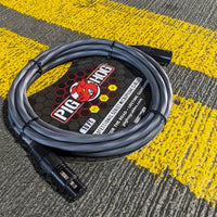 Pig Hog Hex Series Grey Mic Cable 10ft