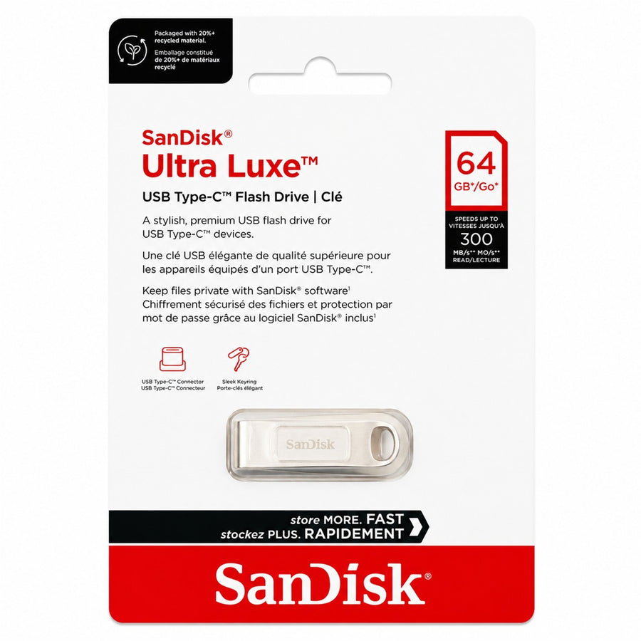 SanDisk Ultra Luxe 64GB USB-C Drive
