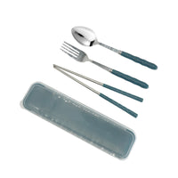 Travel Cutlery Set – Steel Fork, Spoon & Chopsticks