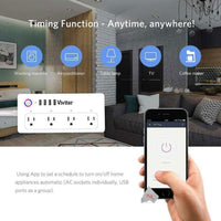 Vivitar 4-Outlet Smart Wi-Fi Power Strip