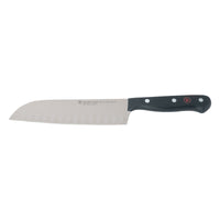 Wüsthof 7" Hollow Edge Santoku – Black